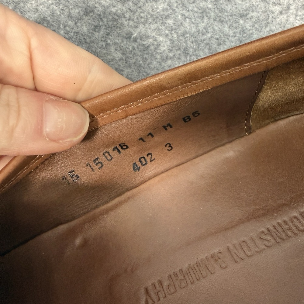 JOHNSTON & MURPHY Tassel‎ Kilt Moc Toe Leather Brown Loafer Slip On Shoe Mens 11 - Picture 11 of 11